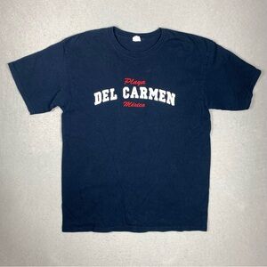 Yazbek Vacation Shirt Mens Large Playa Del Carmen Embroidered Destination Mexico